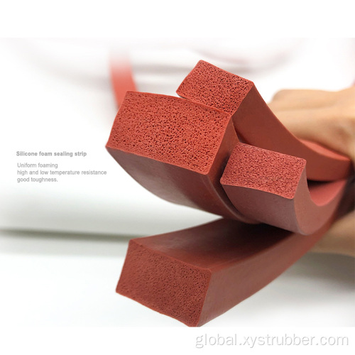China Flexible shock absorption sponge foam silicone seal strip Manufactory